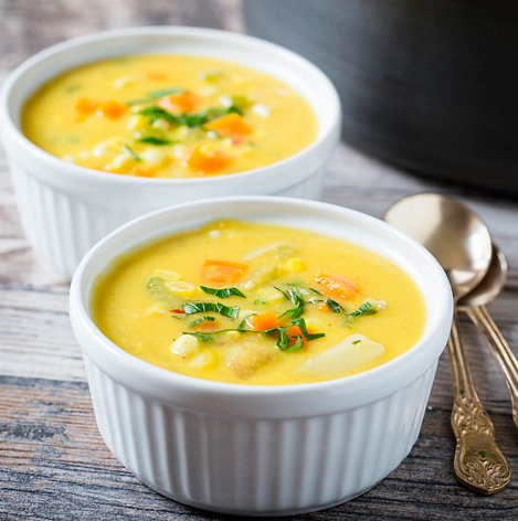 Рецепт: Суп из цуккини и сладкой кукурузы с Нутрикомп Овощной суп
