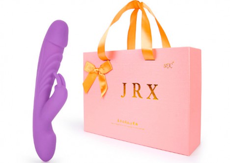 Фиолетовый вибратор-кролик для женщин JRX, L13 см; Ø3,6 см