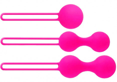EK-1704 Набор вагинальных шариков Erokay Smart balls 3в1, розовые