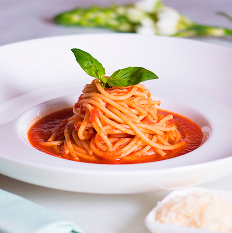 Рецепт: Спагетти в томатном соусе с Нутрикомп Овощной суп