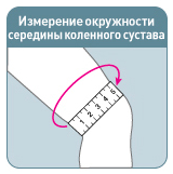 Измерение окружности детского колена